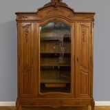 Louis XV rococo style library in carved walnut