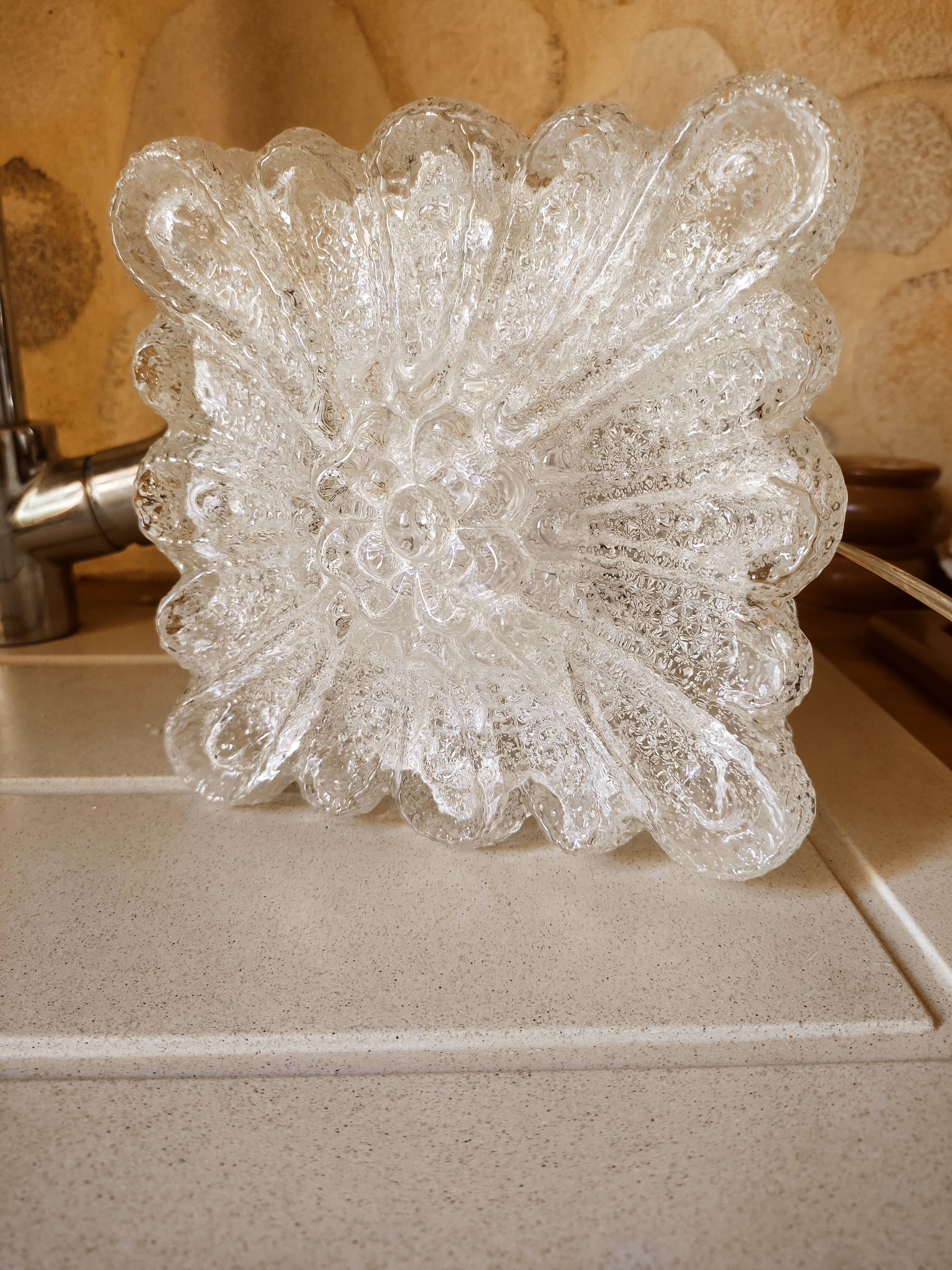 Textured glass ceiling lamp