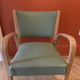 Set of 4 chairs and 1 Steiner armchair BOW WOOD series