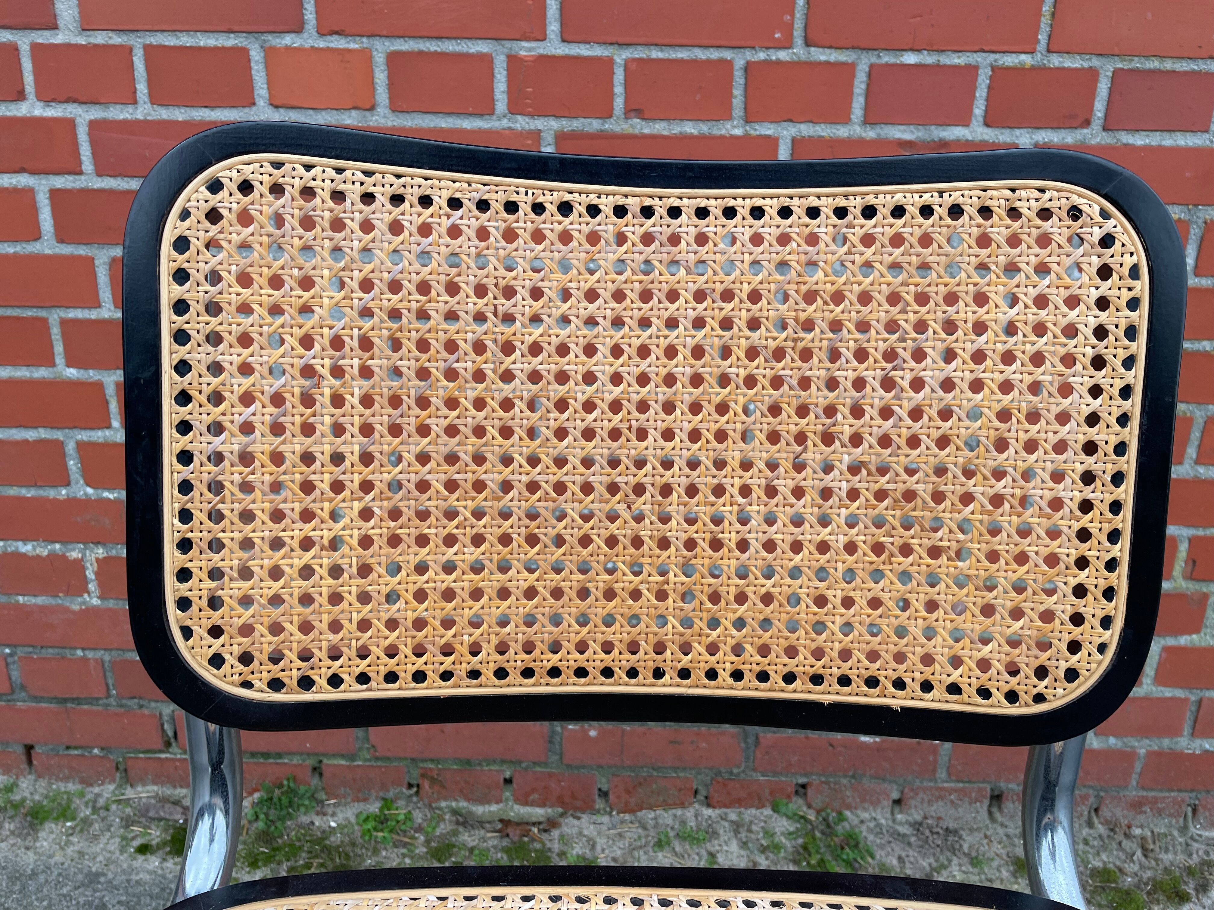 Cesca design chair b32 model black and chrome