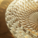 Chiseled glass ashtray