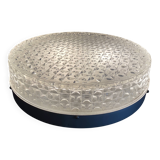 Round ceiling light in holophane glass, 1960s