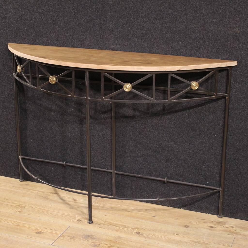 20th century French half-moon console