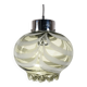 1970s Smoke Grey Textured / Striped Murano Italian Glass Pendant Lamp