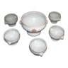 Old porcelain soup set "Pillivuyt" (Creation Cathie.B), 6 pieces