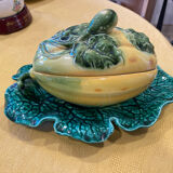 Barbotine Soup Tureen Sarreguemines