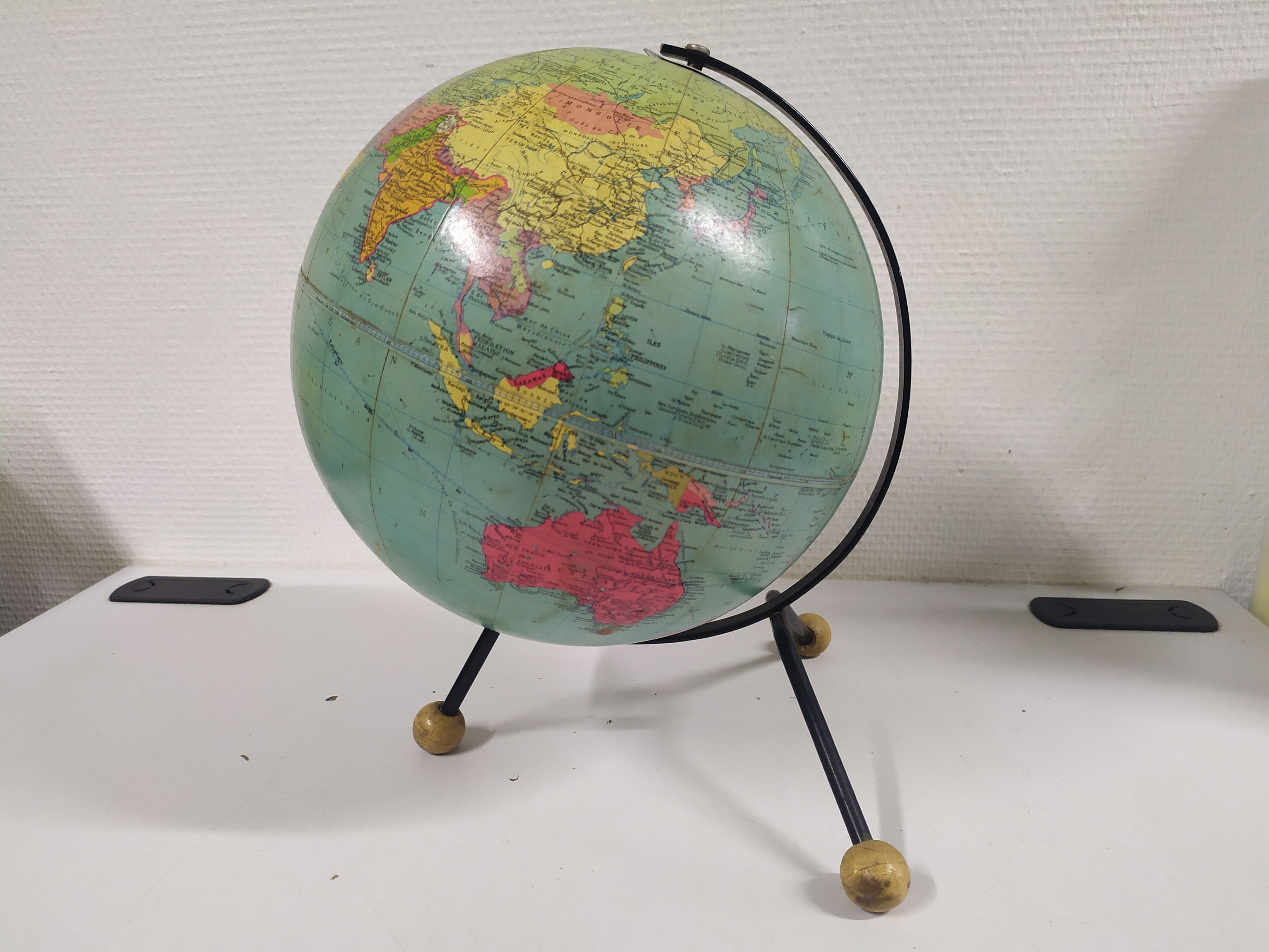 Globe world map George Philip London 1962 Taride design 60's