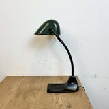 Lampe de Banque Vintage en Émail Vert de BUR, 1930s