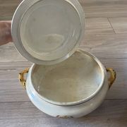 Antique soup tureen Creil and Montereau model "Oeillet"