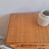 vintage rattan buffet