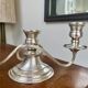English triple chandelier in silver-plated metal – Made in England