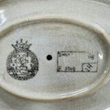 Antique saucière with support, Louvière