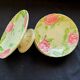 Exclusive antique dessert service in faience/terracotta with slip from 1900.