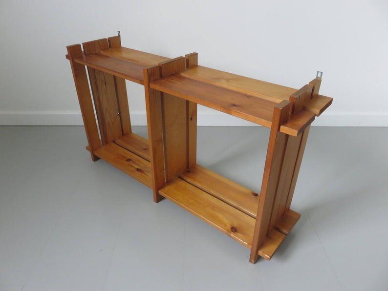 Scandinavian solid wood shelf 60 70s