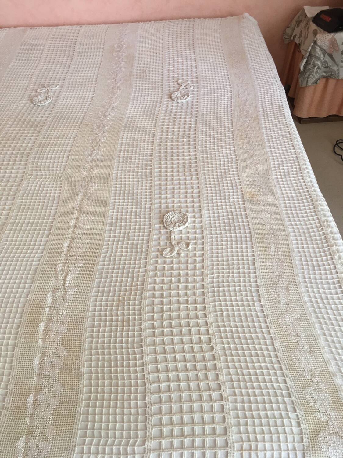 Vintage bedspread.