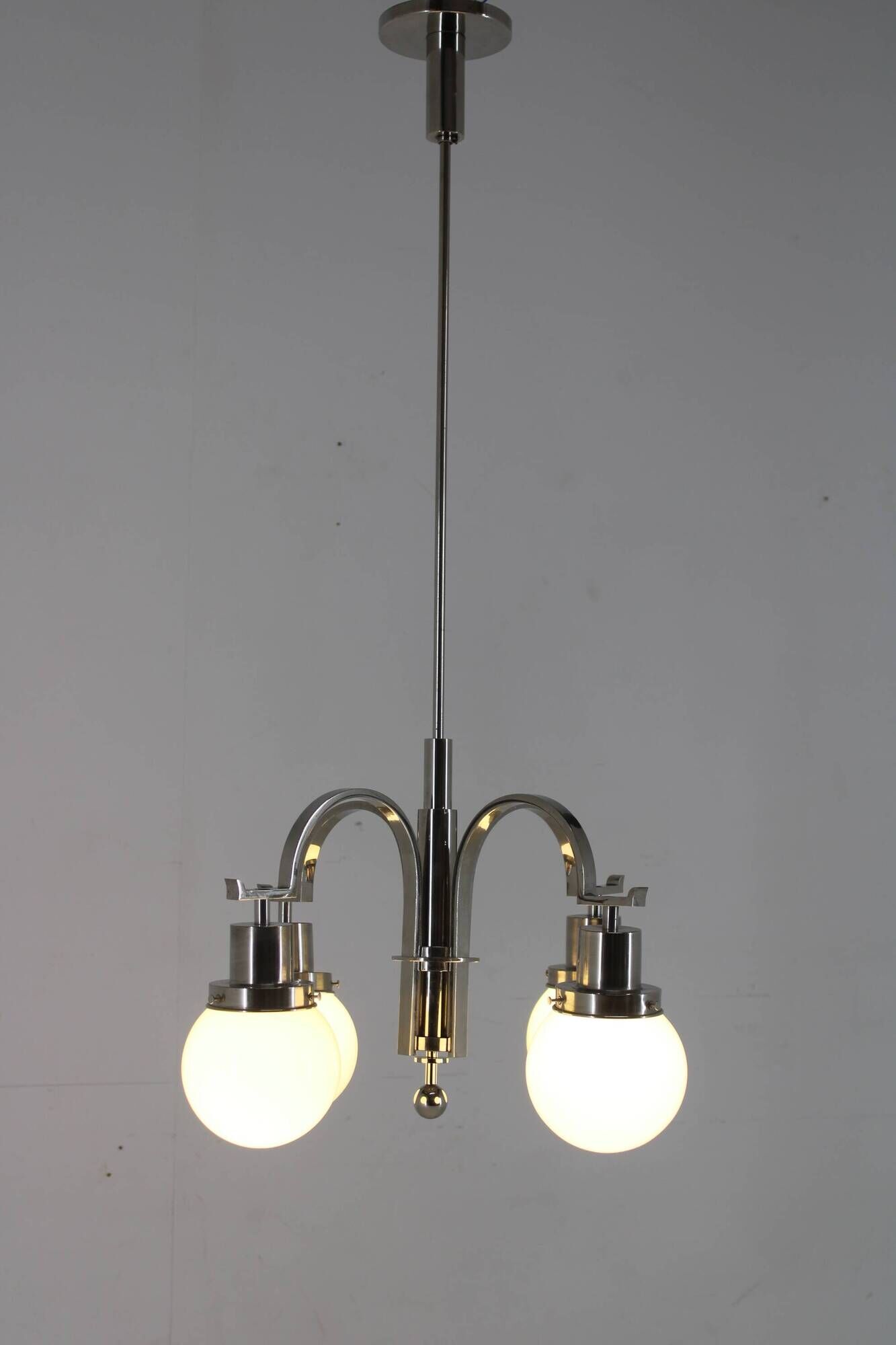 1930s Art Deco Chandelier, Czechoslovakia