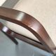 4 wooden and fabric chairs