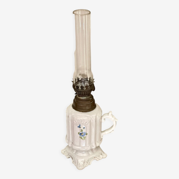 Kerosene lamp in Nancy porcelain