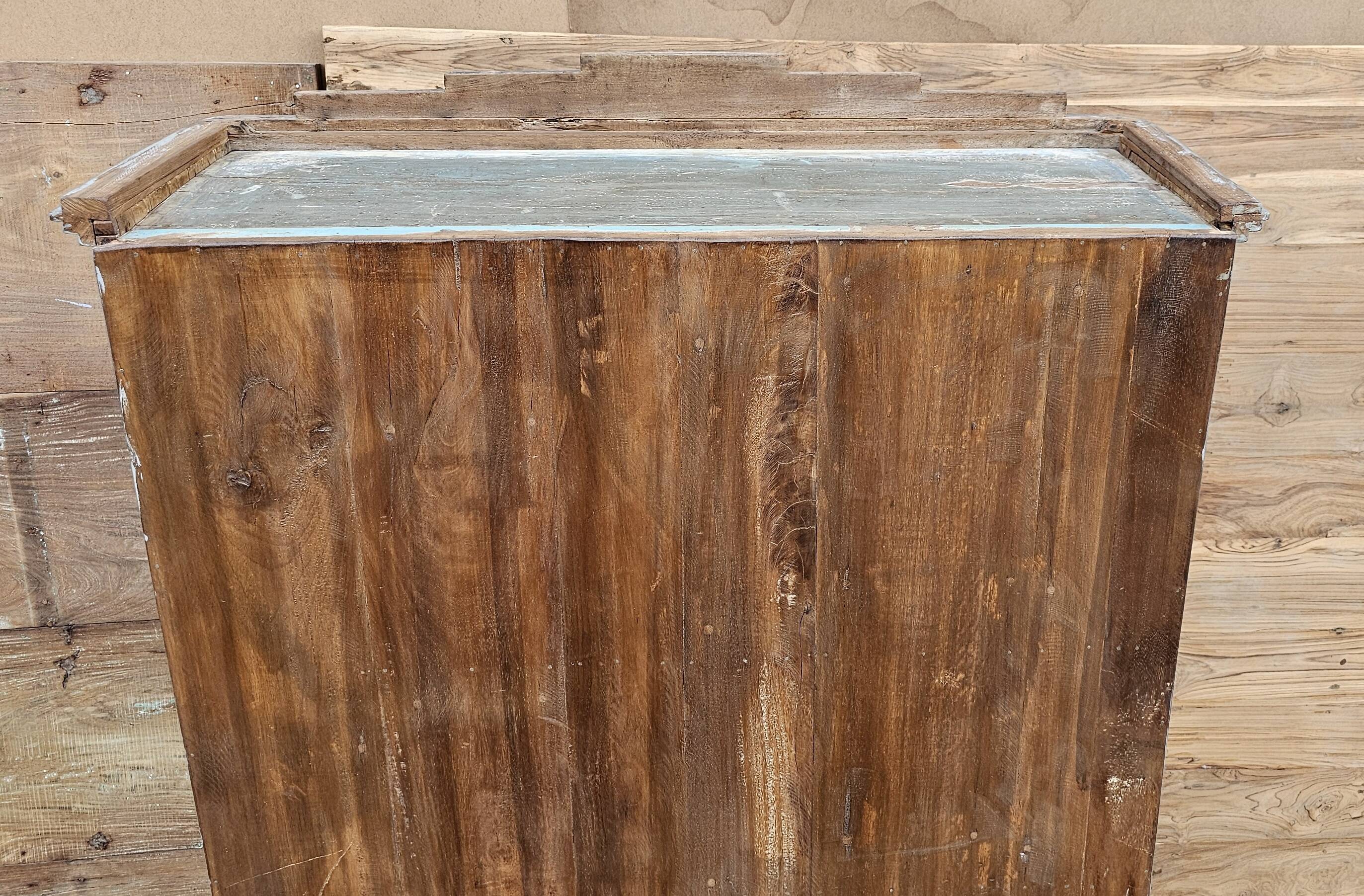 Antique Art Deco Burmese teak cabinet