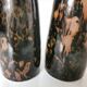 Pair of enamelled ceramic candlesticks