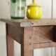 Small farm table-old rustic wooden desk years 50