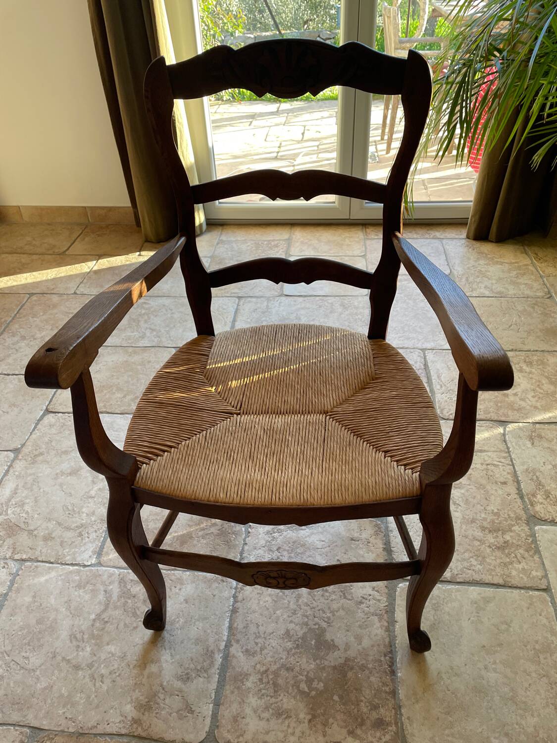 Straw armchair