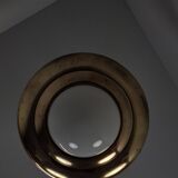 1920 Czechoslovak Art Deco Brass and Opaline Glass Pendant Lamp, Napako 134