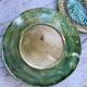 Set 8 slush plates with leaf decoration