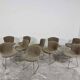 Set of 10 Wire chairs by Harry Bertoia for Knoll