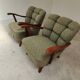Paire de fauteuils Halabala vert par Druzba Bratislava B-609 année 59