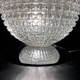 Pair of large 38 cm molded glass lamps, 1960