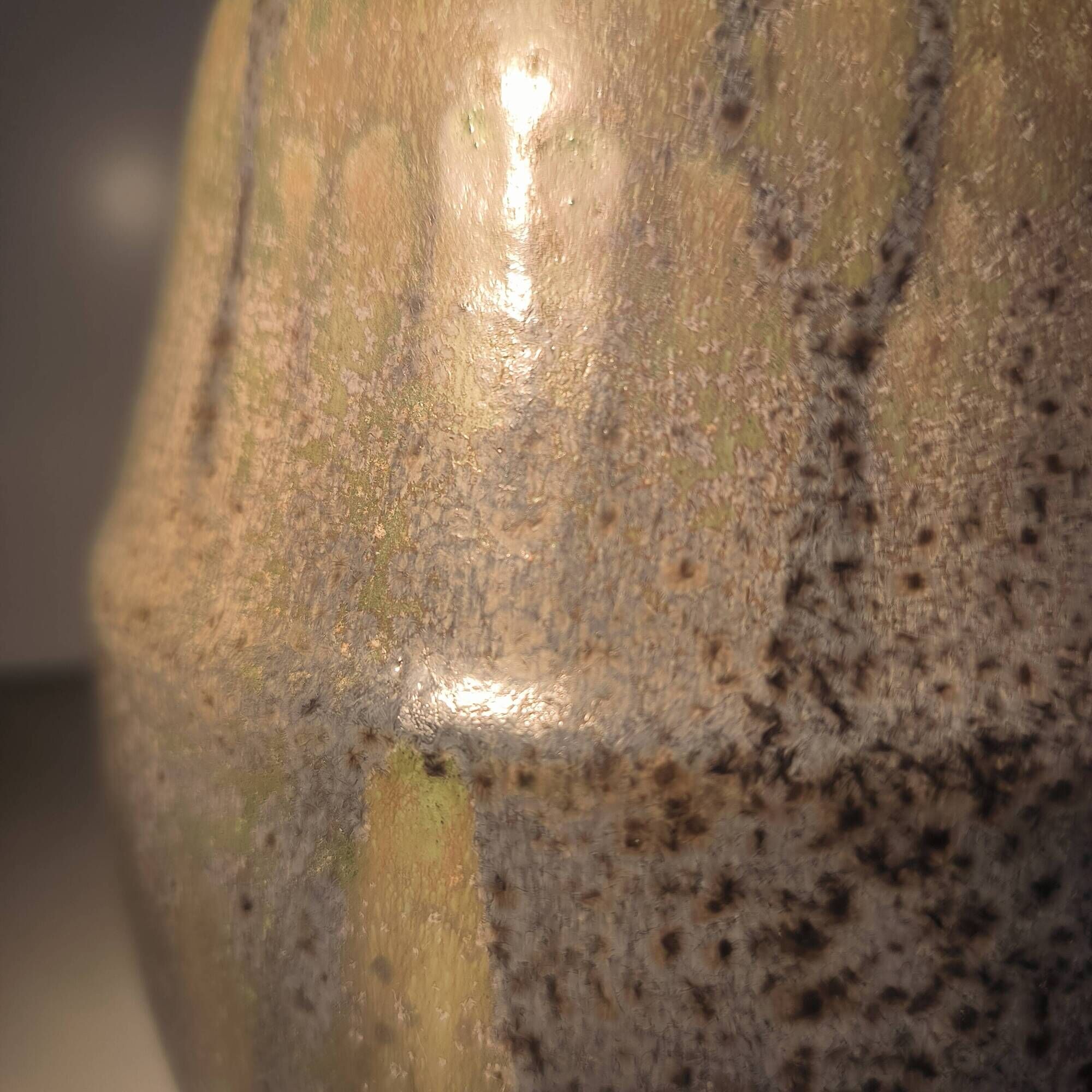 Cris agterberg & roger guerin in bouffioulx, art deco vase in green/blue stoneware