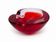 Red Sommerso Murano glass ashtray and pocket tray Seguso Murano 1960