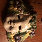 Set of 4 bacchus masks four seasons italy ceramic