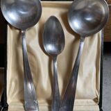 Silver metal cutlery art deco 63 pieces
