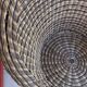 Vintage rattan half-sphere swivel ball chair