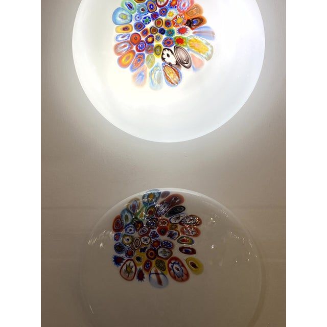 Murrine sphere in glass with multicolored murrine