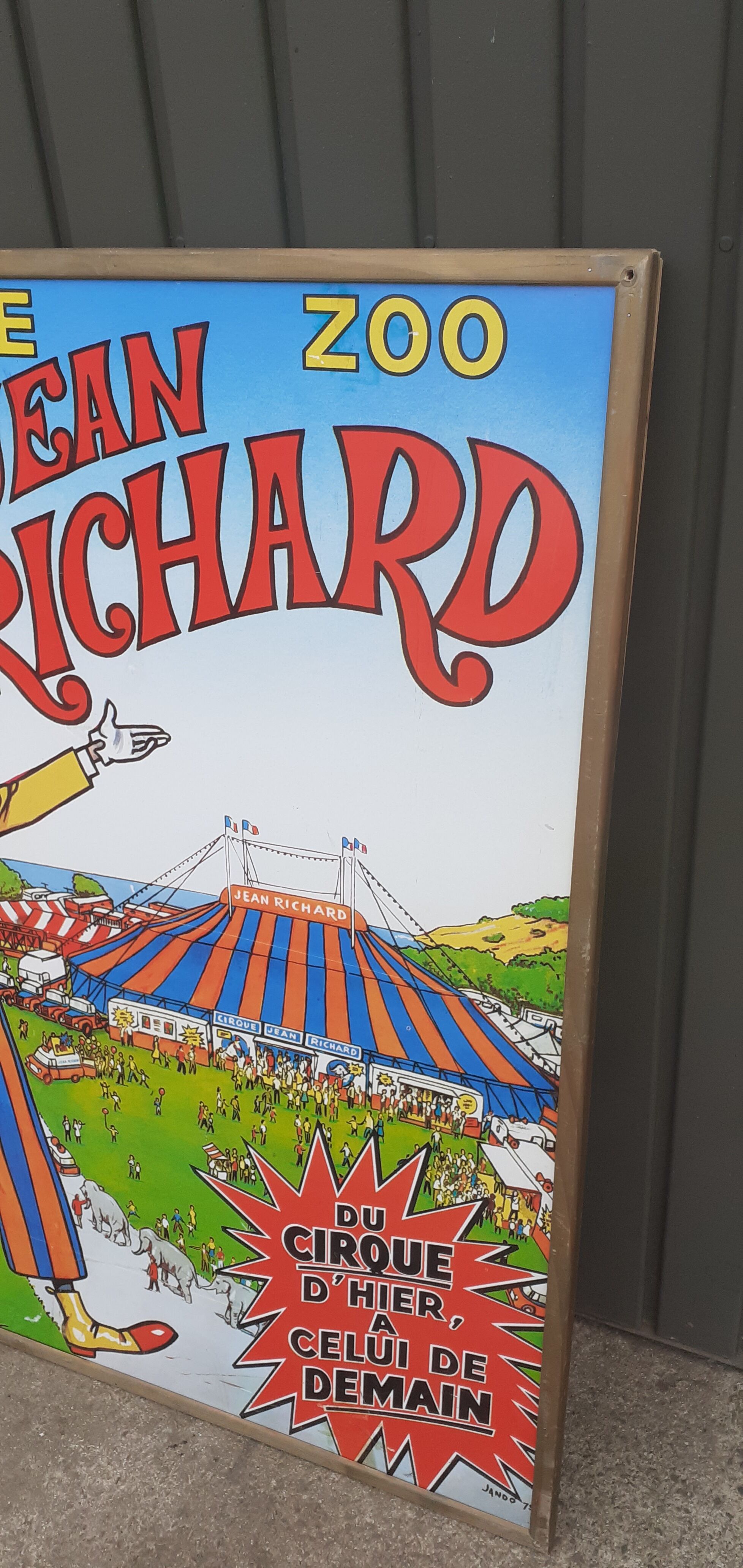 Cirque Jean Richard poster on wood