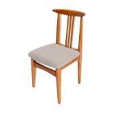 Mid-Century Chair in Linen Boucle and Light Wood by M. Zielinski, Europe, 1960s