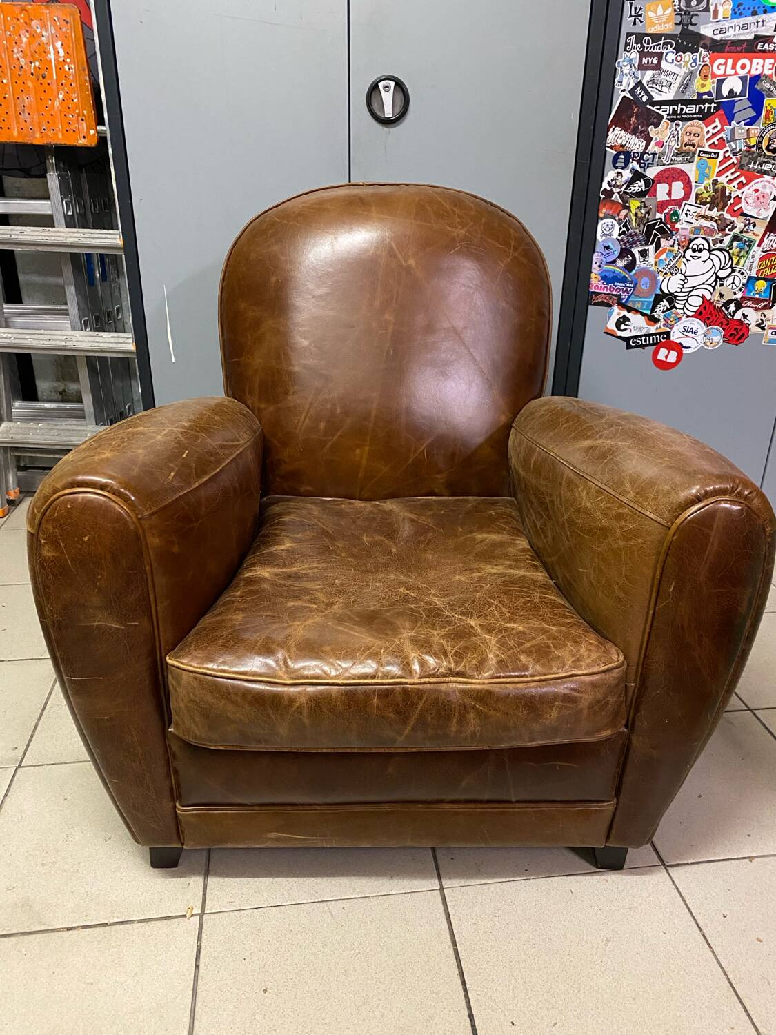 Fauteuil club cuir