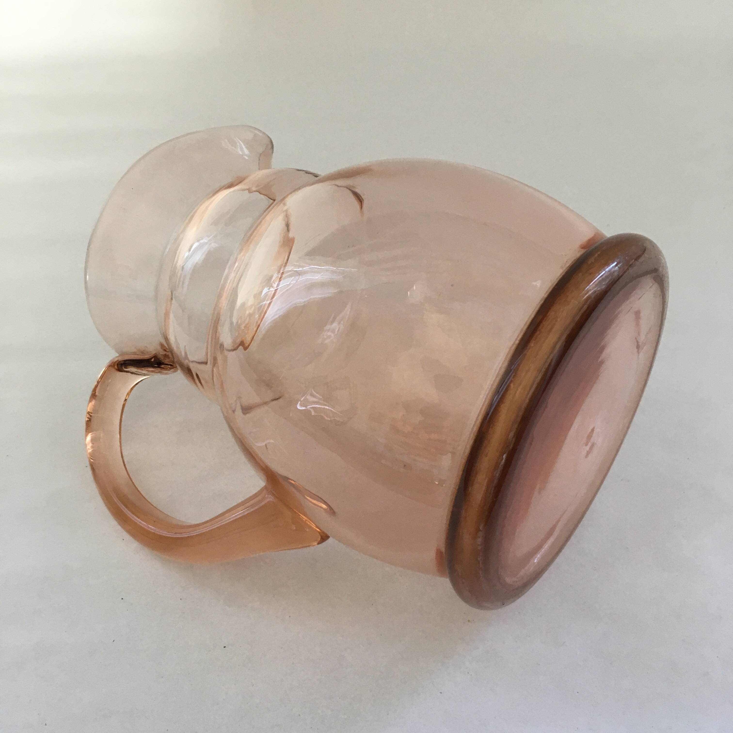 Rosé glass pitcher