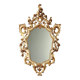 Antique lacquered and gilded wooden mirror, Italy, early 20th century.