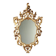 Antique lacquered and gilded wooden mirror, Italy, early 20th century.