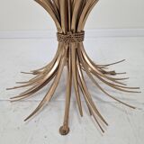 Hollywood Regency Gilded Coco Chanel Style Sheaf of Wheat Coffee Table, 197