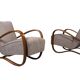 Rare Art Deco armchairs by J. Halabala, model H269, 1930s, set of 2.