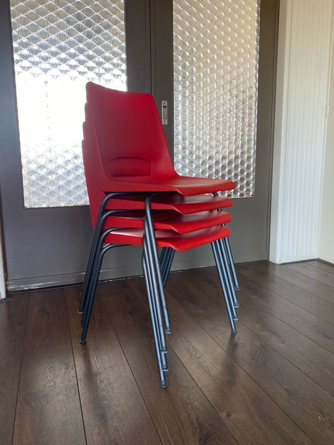 Chaises industrielles du milieu du siècle d’Ahrend De Cirkel, années 1960, lot de 4