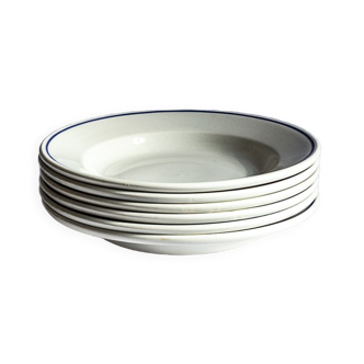 Set of six hollow plates - Faïencerie de Gien - Vintage