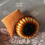 Vintage knitted cushion