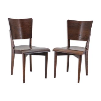 1950s Pair of J.Halabala Side Chairs by UP zavody, Brno