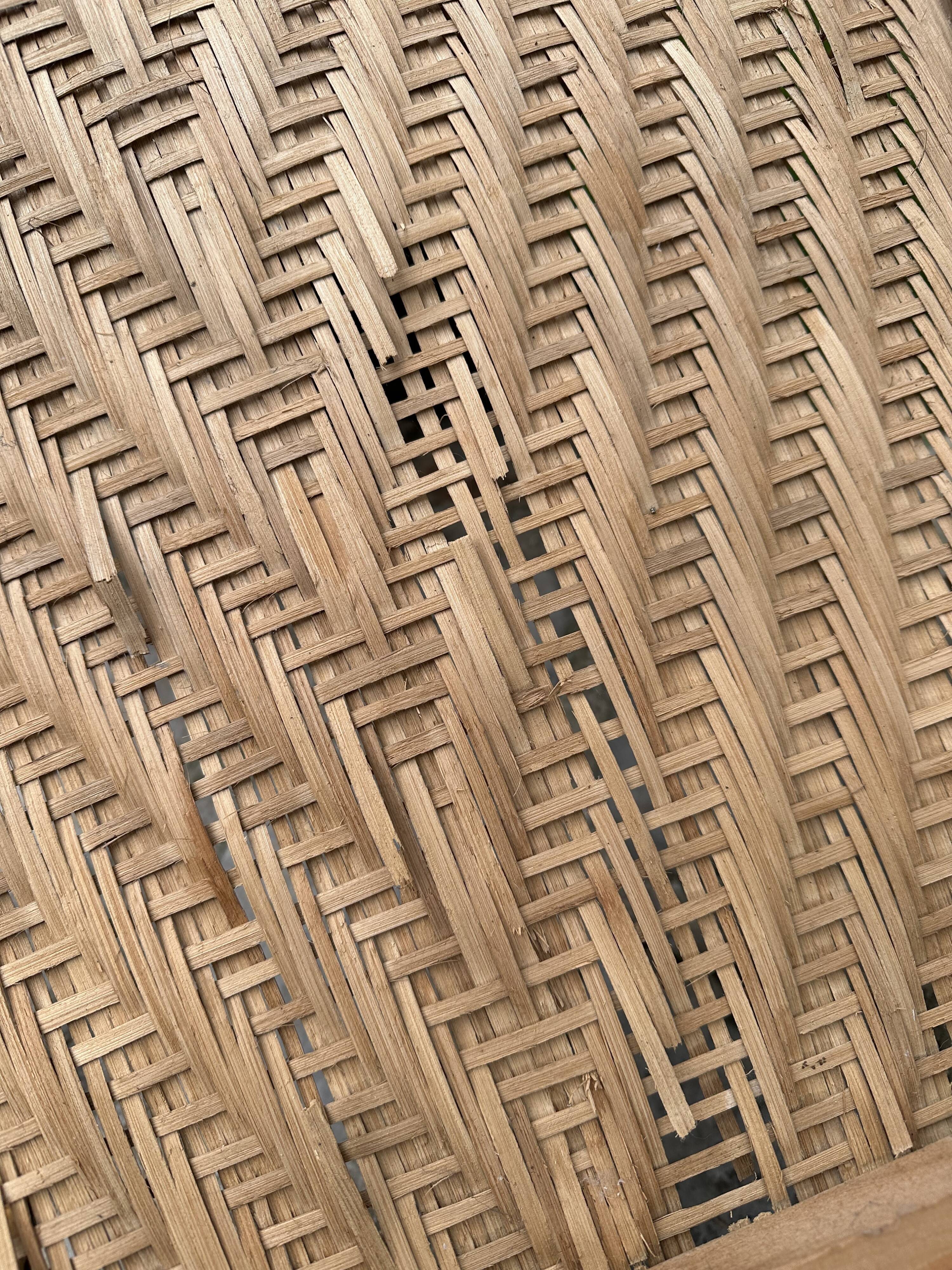 Vintage rattan and wicker armchair